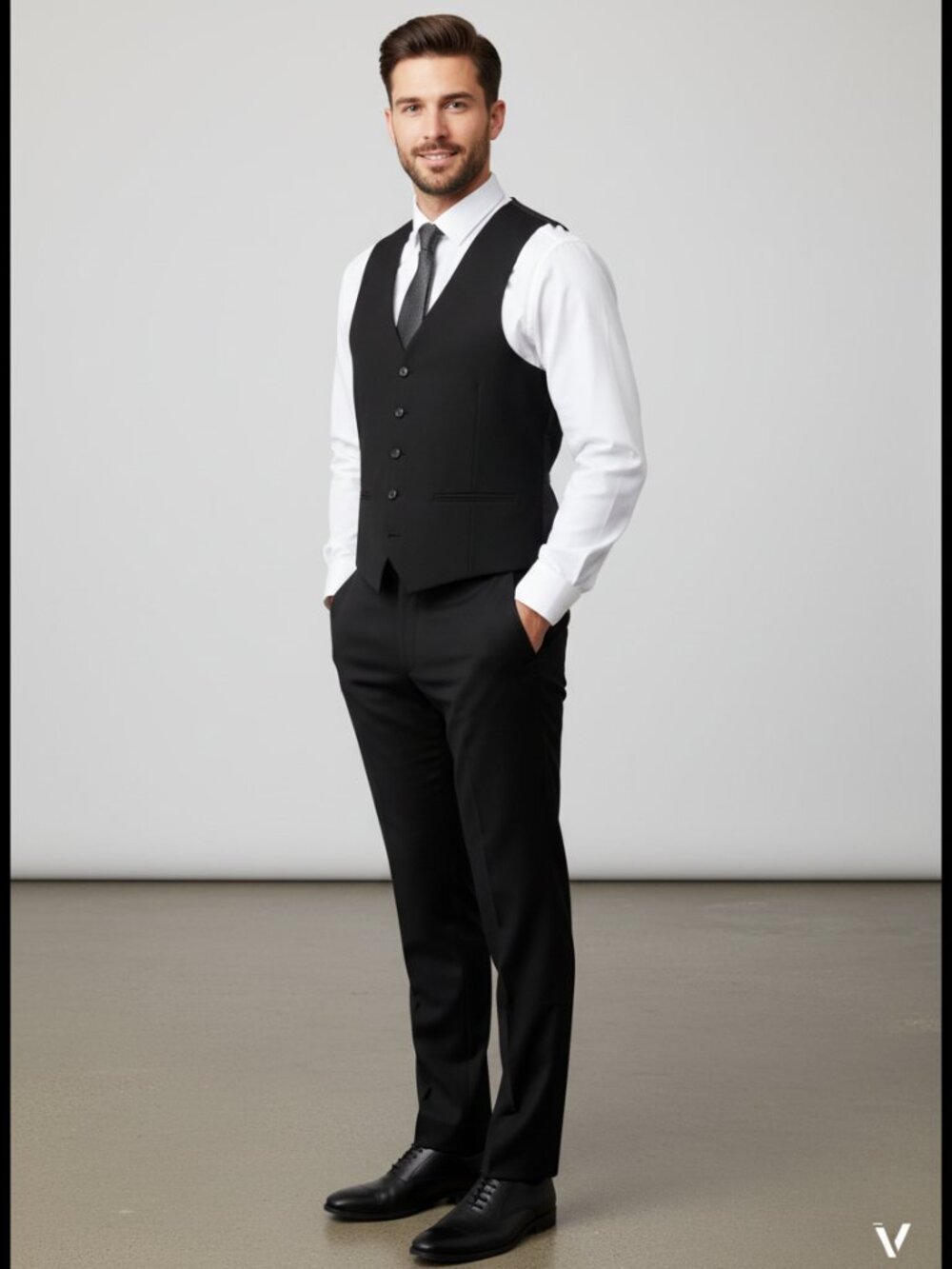 Unbranded Men’s Formal Vest NWOT Black 38L